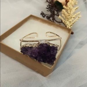Amethyst Druzy Cuff